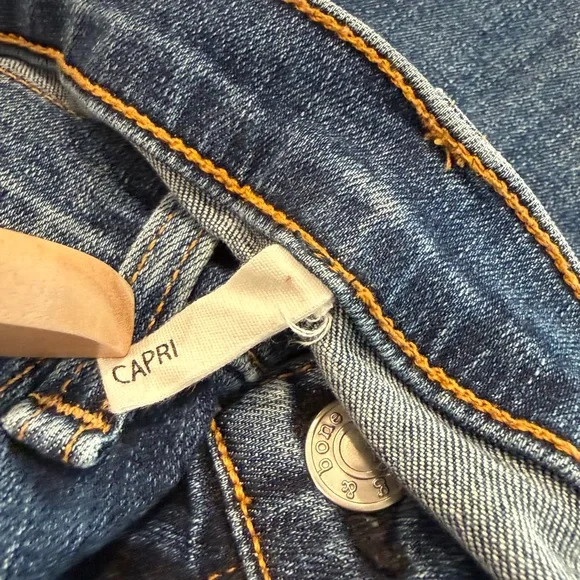 rag & bone Blue Raw-Hem Cropped Jeans - Picture 9 of 9